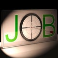 Job Target Shows Work And Career Vocation Royalty Free Stock Photo