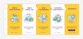 Job transition tips onboarding mobile app page screen with concepts