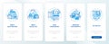 Job transition tips onboarding mobile app page screen with concepts
