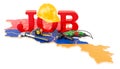 Job Vacancies in Armenia concept, 3D rendering