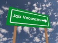 Job vacancies sign Royalty Free Stock Photo