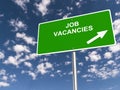 Job vacancies traffic sign Royalty Free Stock Photo