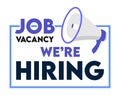 job vacancy, we are hiring, join our team Royalty Free Stock Photo