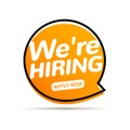 Job vacancy, we are hiring now. HR team recruit employee concept. Career job vacancy intervew offer