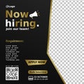 Job vacancy social media content with qr code concept Royalty Free Stock Photo