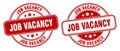 Job vacancy stamp. job vacancy label. round grunge sign