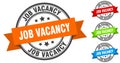 job vacancy stamp. round band sign set. label