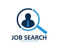 Job vacancy work search logo design