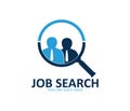 Job vacancy work search logo design