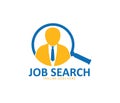 Job vacancy work search logo design