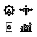 Job Vacancy, Work Search. Simple Related Vector Icons