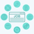 Job vector icon sign symbol Royalty Free Stock Photo