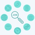 Job vector icon sign symbol Royalty Free Stock Photo