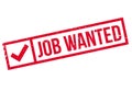 Job Wanted rubber stamp Royalty Free Stock Photo