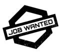 Job Wanted rubber stamp Royalty Free Stock Photo