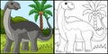 Jobaria Dinosaur Coloring Page Illustration