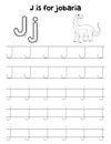 Jobaria Dinosaur Tracing Letter ABC Coloring J