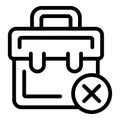 Jobless bag icon outline vector. Poverty people