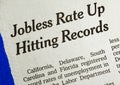 Jobless rate is up and hitting the record Royalty Free Stock Photo