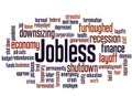 Jobless word cloud concept Royalty Free Stock Photo