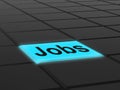 Jobs Button Shows Hiring Recruitment Online Hire Job