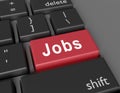 Jobs concept. Word Jobs on button of computer keyboard Royalty Free Stock Photo