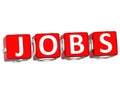 Jobs Cube text Royalty Free Stock Photo