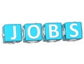 Jobs Cube text Royalty Free Stock Photo