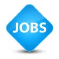 Jobs elegant cyan blue diamond button