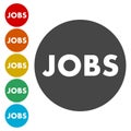 Jobs icon, button Royalty Free Stock Photo