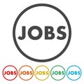 Jobs icon, button Royalty Free Stock Photo