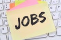 Jobs, job working recruitment employees note paper office business concept