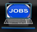 Jobs On Laptop Shows Unemployment