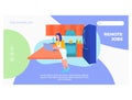 Jobs online landing page template. flat vector illustration