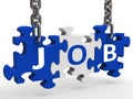 Jobs Puzzle Shows Application Recruitment