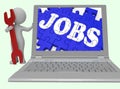 Jobs Puzzle Shows Careers And Employment 3d Rendering