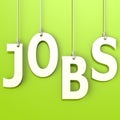 Jobs word in green background