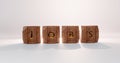 a jobs word in wooden cube Royalty Free Stock Photo