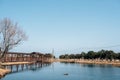 Jocheon-eup winter lake in Jeju island, Korea Royalty Free Stock Photo