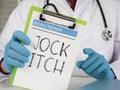 Jock Itch Tinea cruris is shown using the text Royalty Free Stock Photo