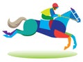 Jockey at competitions steeplechase
