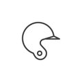 Jockey helmet line icon