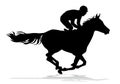 Jockey on horse Royalty Free Stock Photo