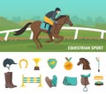 Jockey Icons Flat