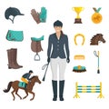 Jockey Icons Flat