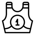 Jockey number cloth icon outline vector. Race horse Royalty Free Stock Photo