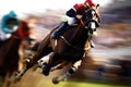 Jockey Rider on Horse Racing. Speeding Towards Success in Equestrian Sport. Generative AI