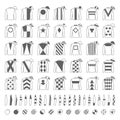 Jockey uniform. Traditional design. Jackets, silks, sleeves and hats. Horse riding. Horse racing. Icons set. Isolated on