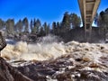 Jockfall, waterfall in the north of Sweden