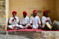 Jodhpur, India - January 1, 2015: Traditional Musicians at Mehrangarh Fort